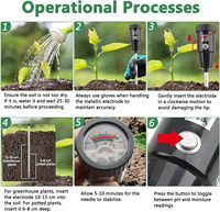 Instrumento de Detección de Suelo de Alta Calidad, Adecuado para Cultivo de Plántulas en Tierras Agrícolas, Plantación en Huertos, Humedad, Acidez y PH