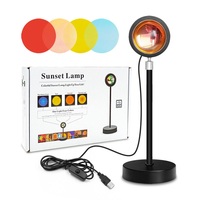 2023 Nuevo diseño moderno Proyector de puesta de sol Lámpara RGB LED Luz de proyección de puesta de sol en blanco Azul Rojo Alta calidad a precio barato