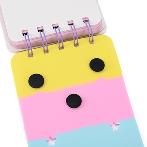 Quaderno <span class=keywords><strong>a</strong></span> Spirale con Copertina in Silicone per Ragazze e Bambini, Diario Kawaii <span class=keywords><strong>a</strong></span> <span class=keywords><strong>Righe</strong></span> Pastello, Blocco per Scrittura - Product Image 3