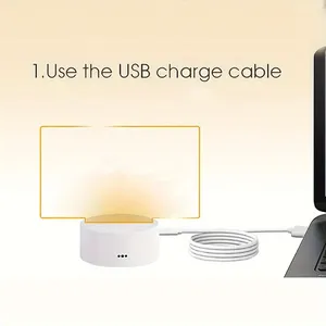 Đến <span class=keywords><strong>3D</strong></span> LED Đèn căn cứ cho ảo ảnh một mảnh điều khiển trang trí sáng tạo Dimmable ánh sáng ban đêm - Product Image 4