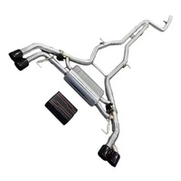 Exr BMW X3/X4 M40i G01/G02 3.0T B58 pour système d'échappement arrière 1,5 mm d'épaisseur en acier inoxydable 304/titane, valve polie miroir