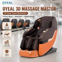 Fauteuil de massage électrique Shiatsu Oyeal moderne à gravité zéro avec commande vocale IA, pour le corps entier, les pieds et le cou, confortable
