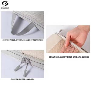 Lưới Nén Du Lịch Lưu Trữ Túi Tùy Chỉnh Dây Kéo Đóng Cửa Nylon Trọng Lượng Nhẹ Vải Thô Du Lịch Đóng Gói <span class=keywords><strong>Cubes</strong></span> Cho Bộ Lưu Trữ - Product Image 6