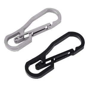 Free Shipping EDC Keychain Carabiner Stainless Steel Quick Release Anti失われたOutdoor Climbing Accessories Camping Survival Tool