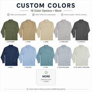 <span class=keywords><strong>Camisas</strong></span> de Pesca Personalizadas con Protección Solar UPF 50, Transpirables, con Botones, Diseño Ventilado en la Espalda <span class=keywords><strong>para</strong></span> Actividades al Aire Libre - Product Image 4