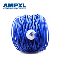 2 pares 8 Core 24 AWG 1/0.51mm Funda blanca 100M Cable de teléfono de cobre sólido para comunicación 2 pares Cable de teléfono de 4 núcleos