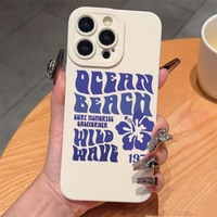 Coque de téléphone portable en TPU avec impression créative de lettres et motif œil d'appareil photo pour iPhone 17 8 X Xr Xs 11 12 13 14 15 16 Pro Max