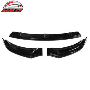 Pour Tesla Model 3 2017-2023 Spoiler de pare-chocs avant Splitter 3PC PP Noir brillant Kit carrosserie de haute qualité - Product Image 3