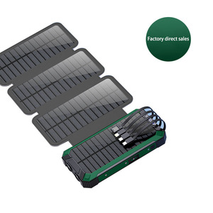 Neueste Hochkapazitäts-Wireless-<span class=keywords><strong>Solar</strong></span>-Powerbank 50000mAh Wasserdichte Outdoor-Camping-Batterie 4 Faltbare Solarpanels 3 USB-Anschlüsse - Product Image 1