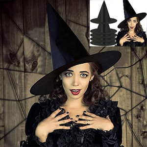 <span class=keywords><strong>Cappello</strong></span> da Strega in Tessuto Oxford all'Ingrosso, Classico <span class=keywords><strong>Cappello</strong></span> da Mago Nero per Costume <span class=keywords><strong>di</strong></span> Halloween, Accessori per Cosplay, Regalo Promozionale in Stock - Product Image 2