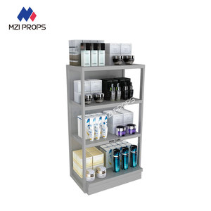 Giá trưng bày chăm sóc da nhiều tầng màu xám tối giản tùy chỉnh GDR11-ZD02-D cho các cửa hàng cao cấp - Product Image 1