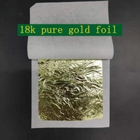 Feuille d'or en paillettes de 1 gramme, feuilles d'or pur 24 carats, 98% or véritable brisé, pour décoration et produits de maquillage