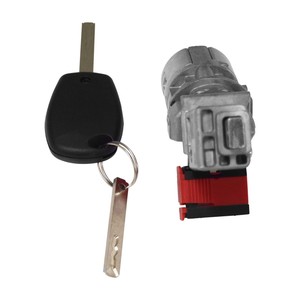 Cilindro de cerradura cilíndrico para interruptor de encendido Reynolds 8200214168 806010030R 7701208 con 1 llave, chapado en zinc negro - Product Image 4