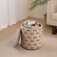 Pouf ottoman moderne en tissu velours, tabourets pouf, pouf de sol