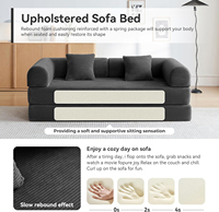 Großhandel Modernes Konvertierbares Modulares Stoffsofa Bett Sektionaleinheiten Reiner Schaumstoff Komprimiert Rollverpackt Wohnzimmer Hotel