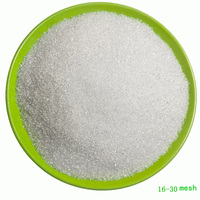Vente en gros d'usine de poudre de verre sablée antirouille, poudre abrasive de verre pour polissage, particules de verre antidérapantes pour routes