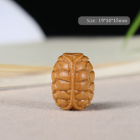 Perle lâche sculptée en bois naturel WD037, motif écaille de tortue, pendentif intercalaire en bois clair en forme de dos de tortue pour la fabrication de bracelets et colliers