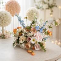 Chemin de table floral artificiel personnalisable Wild Spring 60 cm, centres de table floraux pour décoration de mariage et d'hôtel