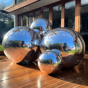 Event Wedding Scene Decoration With Shiny Gold Inflatable <b>Mirror</b> Balloon <b>Ball</b> Customized Event Wedding Scene Decoration Wi - Product Image 2