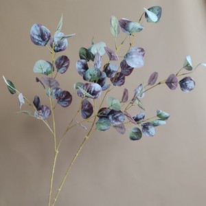 Ramas de Eucalipto Artificial Multicolor al por Mayor, Hojas Artificiales Redondas para Decoración Nórdica del Hogar, Arreglos Florales para Bodas - Product Image 3