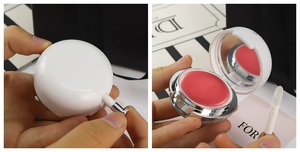 M010 13g Contenitore Vuoto in Silicone per Maschera Labbra, Vasetti a Specchio, Confezione in <span class=keywords><strong>Plastica</strong></span> per Lucidalabbra e Correttore Cosmetico, Include Guarnizione - Product Image 2