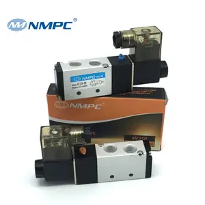 Airtac Katup Kontrol Pneumatik, Katup Solenoid Tipe G1/4 'NPT 1/4' 5 Arah 2 Posisi 4V210-08 DC24V 12V AC 220V 380V 110V