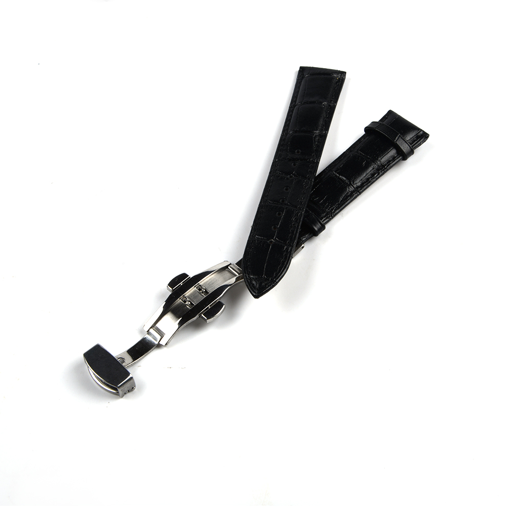 Fashion Style Designer XUNDA Butterfly Buckle Leather Strap Luxury Watch Bands