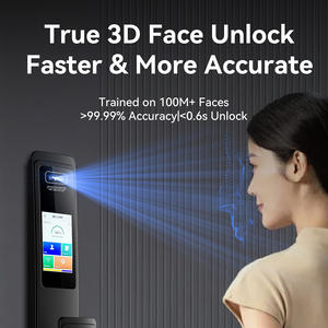 डिजिटल लॉक वाईफाई कैमरा 3 डी फेस रिकग्निशन और बायोमेट्रिक फिंगरप्रिंट क्लाउड फ़ंक्शन - Product Image 4