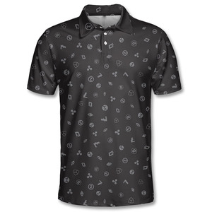 Polos de ropa de golf para hombre ajustados de secado rápido de gran tamaño de alta calidad con estampado de logotipo personalizado OEM y ODM - Product Image 3