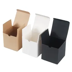 Empty cardboard candle packing boxes square small doll gift boxes