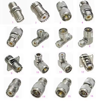 Fiche mâle UHF vers UHF/N et prise femelle Connecteur coaxial RF droit et à angle droit et de type T
