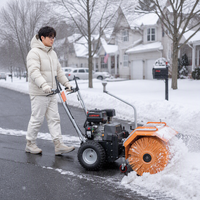 Balayeuse à neige municipale avec tête de souffleur de neige optionnelle de 56 cm et lame de charrue à neige de 80 cm pour arrêtée d'autobus