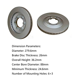 Disque de frein avant de qualité OEM de 26 mm compatible avec Great Wall Motors 3103102XK00XB, 3103102XK00XA, DF4029 - Product Image 6
