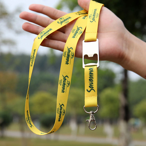 Custom Printed Adjustable Neck Strap Lanyard Letterpress Printing High Quality Custom Color Unisex Bottle Opener Lanyard Logo