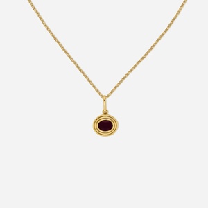 <span class=keywords><strong>Collier</strong></span> Pendentif Grenat en <span class=keywords><strong>Or</strong></span> 18K, Étanche, Colliers <span class=keywords><strong>Or</strong></span> et Argent, Pendentif de Luxe Tendance, Unique et Élégant, Nouveauté Designer - Product Image 1