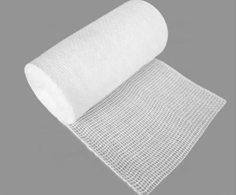 Rouleau jumbo de bandage de gaze de coton absorbant 100 mètres médical