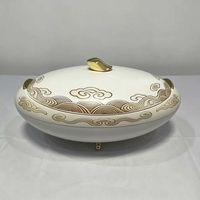 Lot de 3 chauffe-plats familiaux isothermes Jumbo 4L, 5L, 6L avec pieds dorés, pour mariages, Ramadan, Iftar et tables de fête
