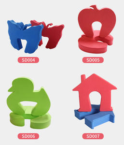 PRODIGY - Arrêt-porte de sécurité pour enfants en forme de pomme, matériau EVA, <span class=keywords><strong>anti</strong></span>-pincement, <span class=keywords><strong>anti</strong></span>-vent, silencieux, écologique, ensemble de protection pour les toilettes - Product Image 2