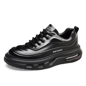 Chaussures blanches à semelle épaisse pour hommes, chaussures de sport décontractées d'automne, tendance et polyvalentes, chaussures rehaussantes à la mode. - Product Image 3