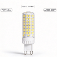 Ampoule LED G9 7W non dimmable AC220-240V 2700K-6500K 950lm CRI>80 Lampe LED G9 pour la décoration de lustre