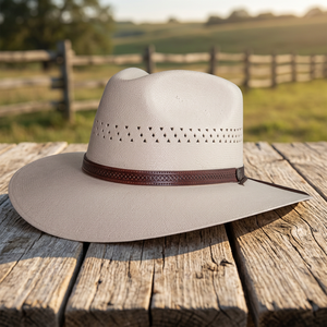 Sombrero de Paja Flexible Crema Grande American Hat Makers Barcelona, Premium, para Uso Diario, Verano, Unisex, Hecho a Mano, Ligero, de Ala Ancha - Product Image 3