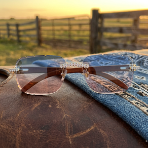Luxurious Fashion Rectangle Rimless Sunglasses Anti-Reflective Lenses UV Protection Gradient Tint Unisex Use Driving Outdoors - Product Image 1
