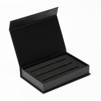 Caja de regalo magnética de ropa con logotipo personalizado reciclable, caja de embalaje de papel rígido elegante con ventana de PVC