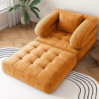 Sofá Cama Moderno de Lujo para Sala de Estar, en Forma de L, 2 Plazas, Individual, de Corduroy, Reclinable, con Espuma Comprimida al Vacío, Diseño para el Hogar