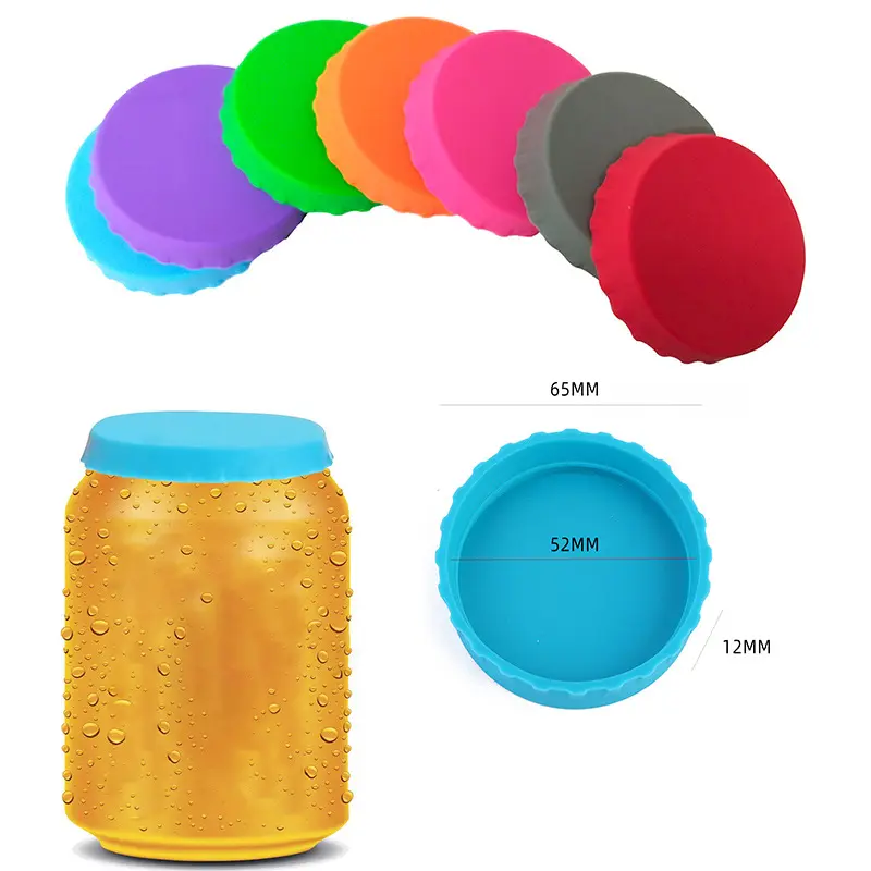 High quality Silicone Soda Can Lids Reusable Soda/Beverage/Beer Can Lids Covers Caps Fits Standard Soda Cans Lids