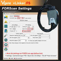 Vgate VLinker FS para Ford ELM327 FORScan HS/MS-CAN OBD2 Herramienta de Diagnóstico de Automóviles, Interfaz de Escáner OBDII para Mazda ELM 327 OBD 2