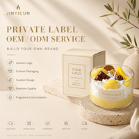 Bougie parfumée artisanale en cire de soja, en forme de coupe à dessert, aux fruits et crème, OEM ODM, marque privée, décoration intérieure, cadeau, vente en gros
