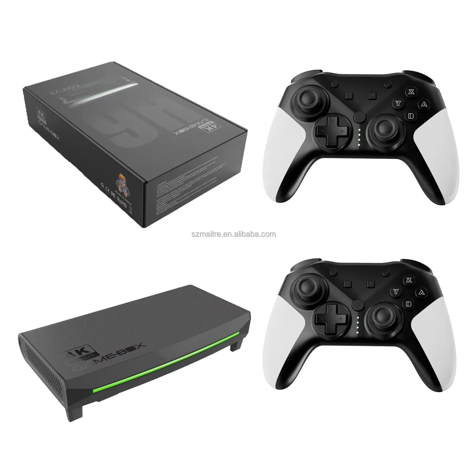 Nieuwe H6 Game Play Box Met Dual Wifi Quad Core Hd Mini Pc 64/128Gb 10000 + Games Android Tv Game Box H6
