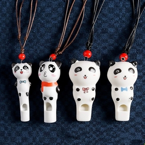 Collier sifflet en céramique peint à la main en forme de panda, jouet musical éducatif pour enfants - Product Image 6