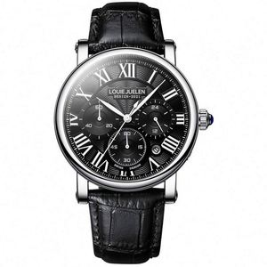 Nuevo Reloj de Aleación Multifuncional Impermeable de Moda Transfronteriza para Mujer, Correa de Cuero Genuino de Alta Gama, Corona Digital en Espiral, Estilo Casual - Product Image 1